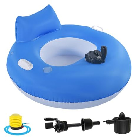 Elektrischer Poolschwimmer – (39,76 Zoll) Aufblasbarer Liegestuhl für Seen | tragbare Schwimmmatratze | Strandliege | Sommer-Wasseraktivitäten | Entspannung und B