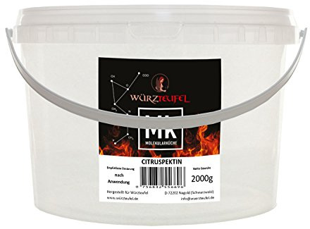 Pectina, cítricos, citruspectina, pectina, pectina, pectina de gelatina, espesante vegano E440ii, cubo de polietileno de 2000 g (2,0 kg).