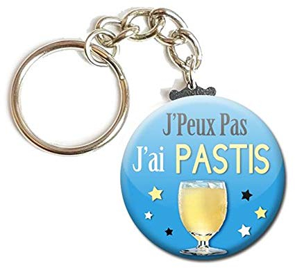 Porte Clés Chaînette 3,8 centimètres j' peux pas j' ai Pastis Idée Cadeau Accessoire Humour Homme Femme Excuse