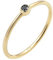 Elli Ring Damen Solitär Elegant mit Diamant (0.03 ct) in 375 Gelbgold