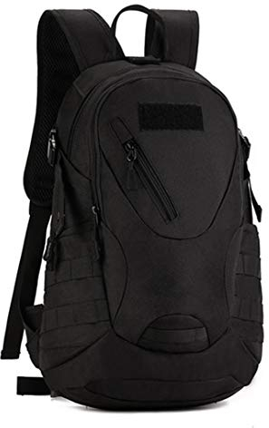 HUNTVP Military Backpack, 20L Tactical Rucksack Work Bag Molle Daypack Assault Army Motorcycle Backpacks for Men Women Camping Cycling School Travel Hiking Trekking Hunting Sport (20l-Black A)