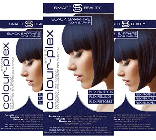 Smart Beauty Tinte de Cabello Negro Azul Zafiro (Paquete de 3)