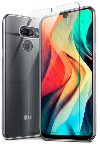 moex 3 in 1 Pack für LG K50 Hülle mit 2X Panzer Schutzglas Folie, [Aero Case + ShockProtect Glas] Komplettschutz Handyhülle durchsichtig aus Silikon Schutzhülle, Clear
