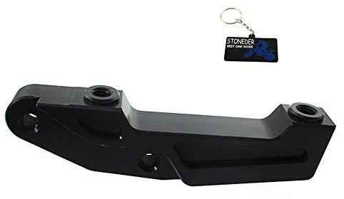 STONEDER Racing 4 Kolben Bremssattel Adapter für Pit Dirt Bike Motard (Schwarz)