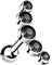 Taffstyle Piercing Stecker mit Multi Kristall Bogen Glitzer Steinen Ohr Cartilage Tragus Helix Ohrpiercing Barbell Stab Kugel Knorpel Silber Schwarz