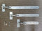 Infinity Decor Pair of Adjustable Hook and Band Hinges Galvanised Finish Heavy Duty Kit – Ideal for Wooden Gate, Garage Door, Garden Gate (18 Inch)