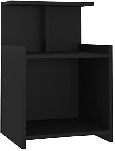 vidaXL Nachttisch Nachtschrank Nachtkommode Nachtkonsole Schlafzimmer Schrank Kommode Beistelltisch Telefontisch Schwarz 40x35x60cm Holzwerkstoff