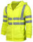 AUBIG Herren Sicherheitsjacke Kapuzen Sweatshirt Reflektierend Jacke Warnjacke Verkehr Arbeitsjacke Warnschutzjacke Grün XL
