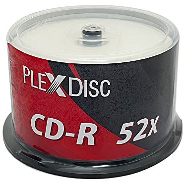PlexDisc TY Series Blue CD-R 52X 700MB White Inkjet Hub bedruckbar Media Disc - 50 Stück Spindel 66N-214-Y-BX
