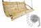 QLS Handels Hollywoodschaukel Hängeschaukel Gartenmöbel Schaukelbank aus Holz ideal für jedes Schaukellgestell (150 x 50 cm + Kette), Braun