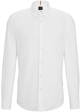BOSS Herren Rickert Shirt, White100, S EU