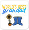 World d's Best Grandad Posavasos - Work from Home New Job Gifts Leaving Grandparent Dad Day - Mantel Individual de cumpleaños para el día del Padre, CC25