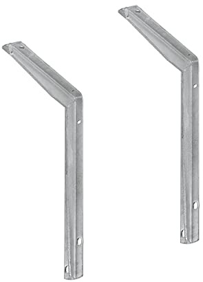 siwitec T-Profil-Konsole Regalwinkel 300kg feuerverzinkt 300x550x40mm 2er | Materialstärke 5 mm für extreme Belastbarkeit, ideal für Schwerlastregale in Garagen, Werkstätten und Lagerräumen