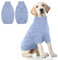Hjumarayan Hundepullover Grosse Hunde - Hundepullover mit Geschirrloch, Pullover Hund Warme Strickpullover, Winter Hundepulli mit Beinen, Pullover für Große Hunde (Blau XL)
