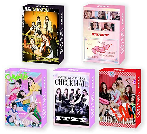 5 Pack/150 Pcs ITZY Lomo Karte Kpop Fotokarten Grußkarte mit Postkarten