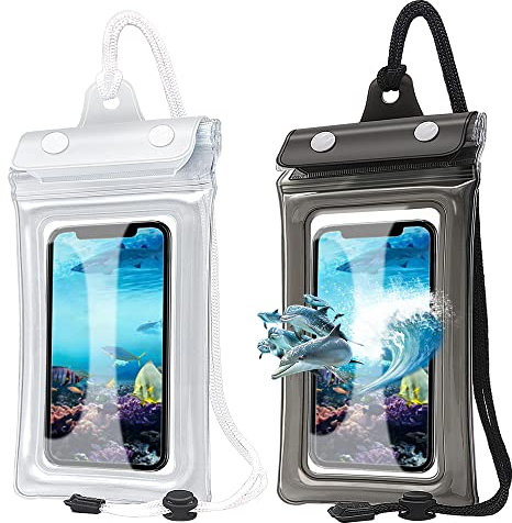 2er-Pack wasserdichte Handytasche, IPX8 wasserdichte Handyhülle mit Umhängeband zum Schwimmen/Tauchen/Rafting, Dry Bag für iPhoneX-14 Pro Max Samsung S22 Ultra S22 Huawei P40 P20 Mate 4 0 bis 1 7,8 cm