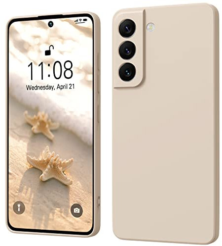WXX for Samsung Galaxy S21 Case Silicone Camera Protection Ultra Slim Case Soft Gel for Samsung Galaxy S21 Phone Cover Rubber Anti-Scratch Compatible for Samsung Galaxy S21 5G 6.2 inch Beige
