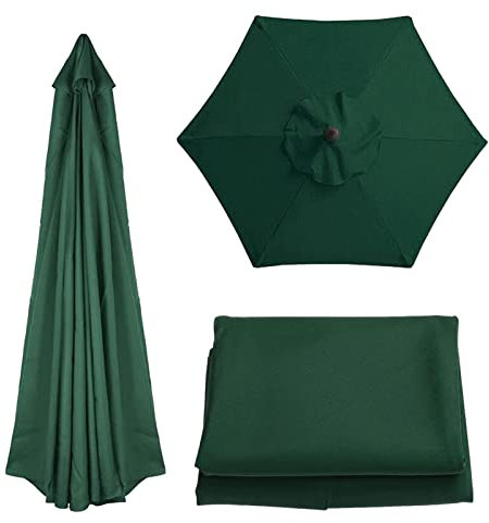 JPSDOWS Toldo de reemplazo de sombrilla, Cubierta de sombrilla de Dosel de poliéster para Exteriores | Cubierta Protectora Lavable UV30+ para Playa, terraza, Parque Infantil, jardín, Patio