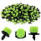 VooGenzek 200 Piezas 1/4'' Goteros de Riego, Plástico Aspersores de Riego Ajustables de 8 Agujeros, Cabezas de Riego para Goteo Goteros, Rociadores de Riego para Césped, Jardín, Verde