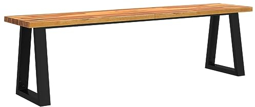 Banc avec bord vivant 160 cm bois d acacia massif