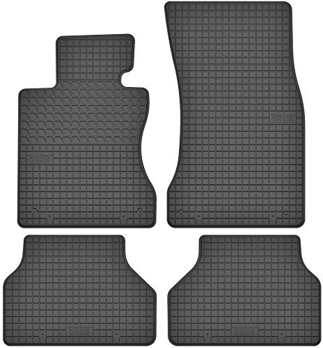 Maßgefertigte Auto Gummimatten, kompatibel mit BMW 5 E60/E61 von 2003 bis 2010-4 teilige Gummifußmatten Set, Geruchlos & Abriebfest, Hochwertige Fußmatte Auto Accessoires