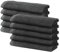 10 er Set Gästehandtücher 30x50cm | Frottee Weich & Flauschig | 100% Baumwolle | Kleine Frottier Handtücher für Gäste | Oeko-Tex | 500g/m² | Ôhm | Dunkelgrau