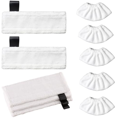 10 Pcs Accessoires pour Karcher Nettoyeur Vapeur SC2 SC3 SC4 SC5, Accessoires Set de Chiffons pour Nettoyeur Vapeur Kärcher Easyfix SC2 SC3 SC4 SC5 Bonnettes Microfibres Nettoyeurs à Vapeur