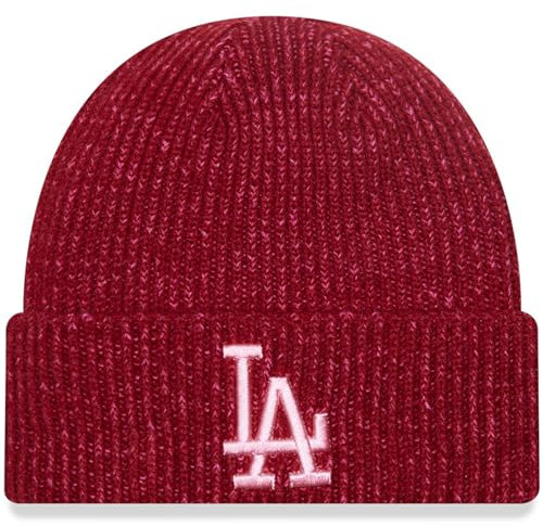 New Era Los Angeles Dodgers Herren Beanie-Mütze mit breiter Manschette, warm, Rot, Rot