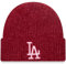 New Era Los Angeles Dodgers Herren Beanie-Mütze mit breiter Manschette, warm, Rot, Rot