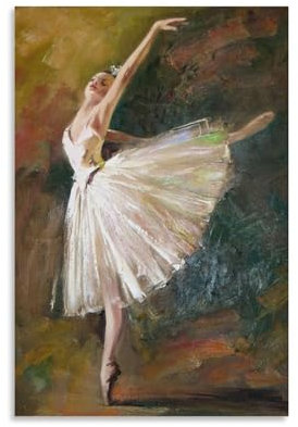 WurBu Edgar Degas Malerwerke, Tänzerin neigbar, bedruckte Poster, Leinwand, Wandkunstdrucke, Geschenke, Foto, Bild, Gemälde, Raumdekoration, Heimdekoration, 30 x 45 cm