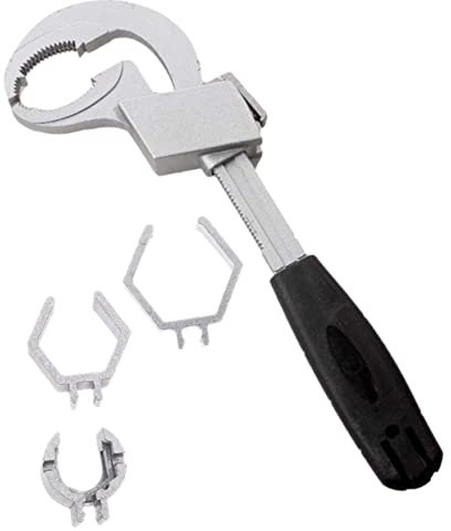 Homoyoyo Adjustable Double-Ended Basin Wrench Multi-Purpose Plumbing Tool for Kitchen and Bathroom Repair with Universal Compatibility