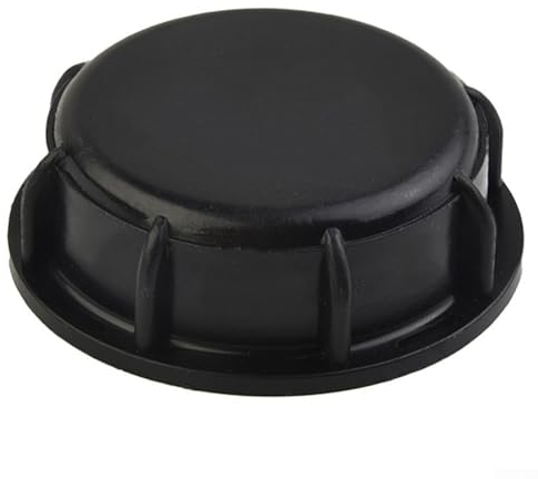 IBC-Wassertankdeckel, 1000 l, 60 mm, Gewinde, schwarz, Polypropylen, Abdeckmutter für Transportbehälter