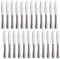 Acan Tradineur - Pack de 24 Cuchillos de Mesa para Carne, Acero Inoxidable, Cubiertos clásicos con Hoja de Sierra, Aptos para lavavajillas - 22,5 cm