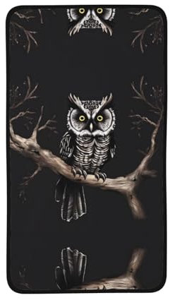 WapNo Handtuch mit Eulen-Motiv, Korallen-Samt, sehr saugfähiges Handtuch für Hotel, Badezimmer, Dusche, Spa, 40,6 x 71,1 cm