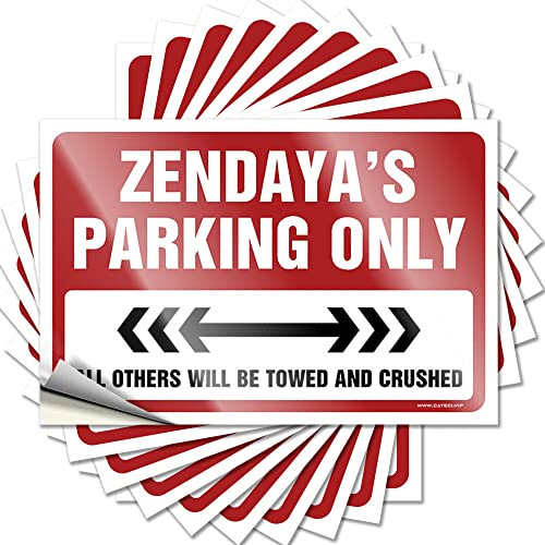 Lustiger Aufkleber Zendaya's Parking Only, lustiger Aufkleber, 10 Stück, Autoaufkleber für Erwachsene (8 x 12 cm)