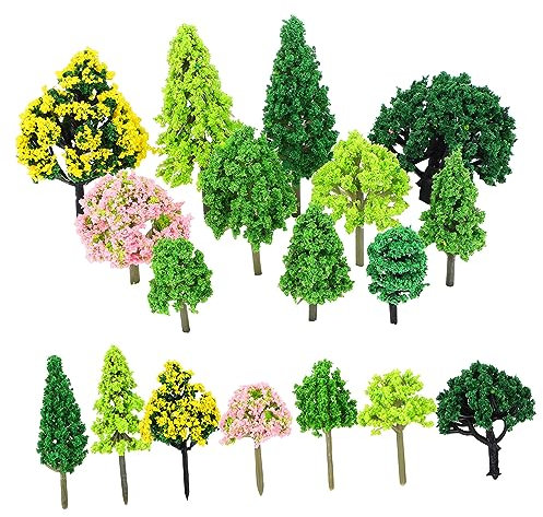 Levemolo 55pezzi Miniature Model Trees Accessori Per Scenari e Modellismo Per Diorama e Treni Modellini