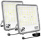 AUXTINGS 2 Pièces Projecteur d'extérieur 200W,Sécurité projecteur 20000 lumens avec prise, lampe de travail extérieure, 6000K éclairage extérieur blanc pour cour patio parking jardin,étanchéité IP66