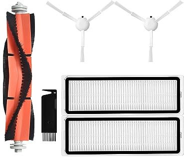 Nilnyvda Compatibile con Xiaomi Robot Vacuum S10+ / S10 Plus Robot Aspirapolvere Pezzi di Ricambio Spazzola Laterale Principale Filtro Hepa Panni di Ricambio(Set 5)
