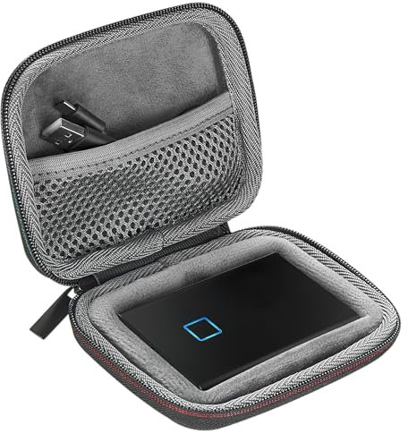 Tweozhui Etui Pochette Disque Dur Externe, Etui pour Samsung T7 Shield External SSD, Housse de Protection résistante aux Chocs et à l'eau, étui pour Disque Dur Portable avec Serre-câble, Noir