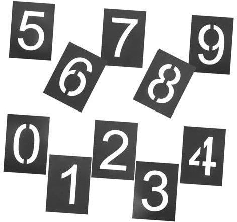 DECOMELODY 1 Set Adressschild Vorlage Nummer Briefkastenschilder Malschablonen Türnummern Schablone Briefkastennummern Schablone Nummernvorlagen Malvorlagen Adressnummern Schablonen