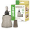 Haakaa | SET Bolsa de almacenamiento de silicona 130ml. + Cuchara | La válvula de corte transversal permite dispensar tanto líquidos finos como purés más espesos. Cuchara poco profunda.