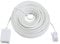 BT Telephone Extension Cable, Phone Line for UK Landline Phone, White BT Male to 6P4C Female, Straight Through Telephone Cable,Compatible with Home and Office Fax (WH-3M)