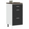 HOMTAKIE Armoire de Plancher Noir 40x46x81,5 cm Bois d'ingénierie