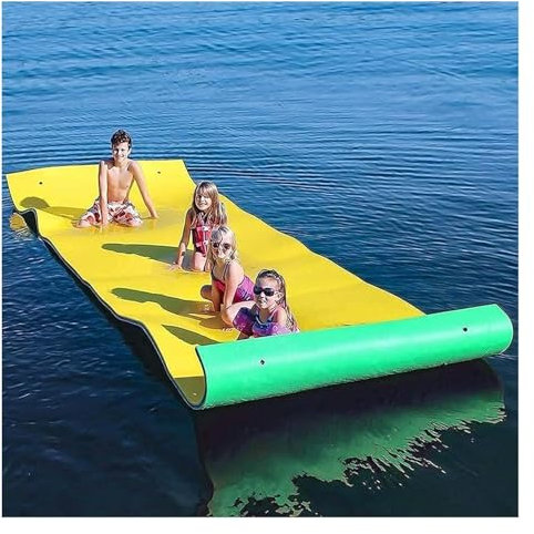 HEIDOUOZ Tapis Flottant Piscine, Tapis d'eau Flottant, Tapis en Mousse indéchirable for lac, Plage, océan(1.8mx1.8mx2.2cm)