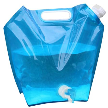 Ahuuen Sac d'eau Pliable | Bidon À Eau Pliable | Bidon d'eau avec Couvercle Étanche | Bidons À Eau Pliables avec Robinet | pour La Randonnée, Le Camping, Le Pique-Nique | 5 L/10L