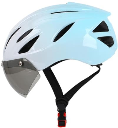 Gralara Casco Da Bici, Traspirante, Confortevole, Antiurto, con Visiera, per Bici Da Strada, Ciclismo, Attività All'aperto, Blu