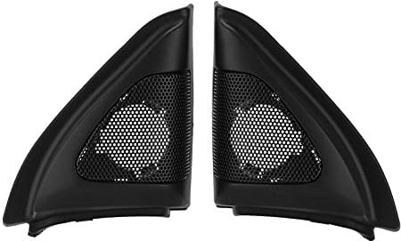 Wakects Stereo Speaker Trim Car Door Speaker Cover Pair Audio Tweeter Cover ABS Black with Seamless Fit for 2003-2006