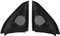 Wakects Stereo Speaker Trim Car Door Speaker Cover Pair Audio Tweeter Cover ABS Black with Seamless Fit for 2003-2006