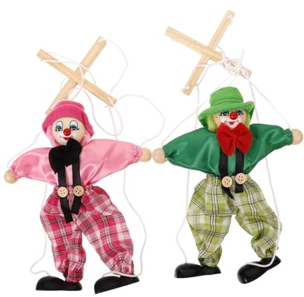 ERINGOGO 2 Stück Holz Marionetten Piraten Puppen Interaktive Lustige Saitenpuppen für Kreatives Ab Jahren Robustes Theater Familien und Partys