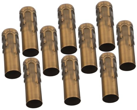 NOKXDKJWT 10pcs Metal Candle Socket Covers for Chandeliers Vintage Iron Candle Light Sleeves Drip Protectors for Hanging Lamp Bases Easy DIY Installation and Cleaning Candelabra Base Covers